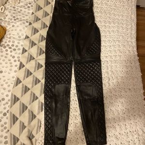 Faux leather leggings